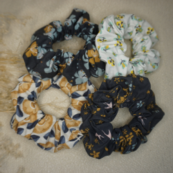 Set Chouchous Floral Bleu